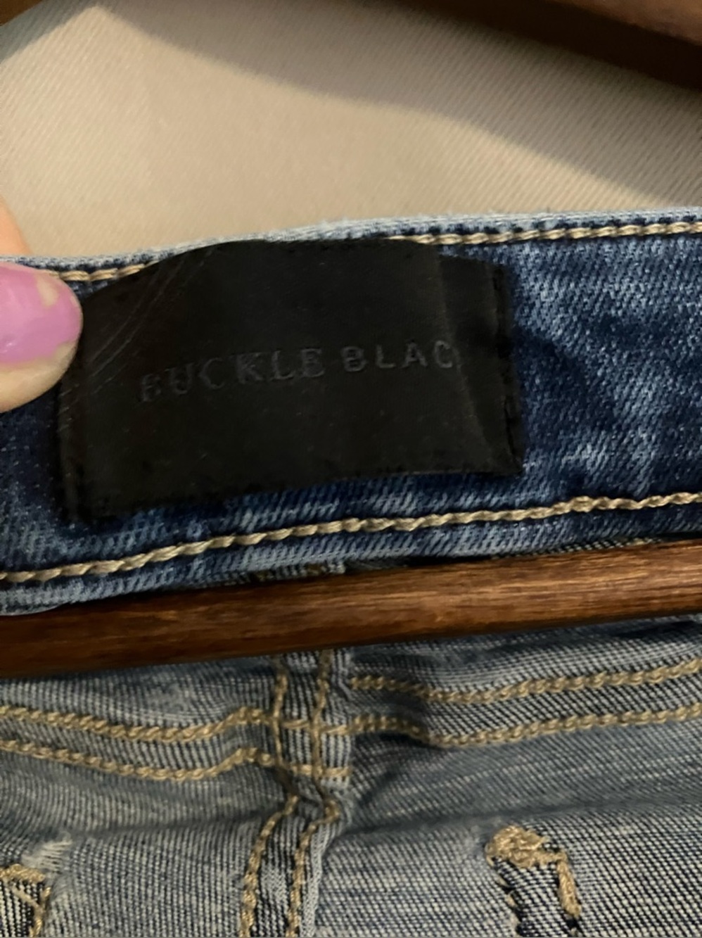 Buckle Black Light Blue Skinny Jeans with Brown Leather Belt - Picture 8 of 16